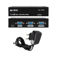 2 PORT VGA SPLITTER DAĞITICI 250MHZ - 1920X1080 SL-2502