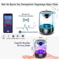 600 MAH TAŞINABİLİR RGB MİKROFONLU AUX/TF/BLUETOOTH 3 WATT HOPARLÖR SPEAKER