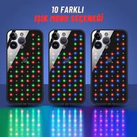 Apple Iphone 14 Plus  Uyumlu Rgb LED Işıklı Siyah Telefon Kılıfı