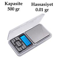 Dijital Hassas Elektronik Kuyumcu Cep Terazisi Tartı 500 gr /  0.1 gr