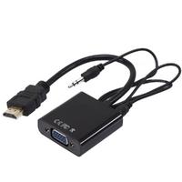 HDMI TO VGA ÇEVİRİCİ ADAPTÖR SES ÇIKIŞLI KUTULU