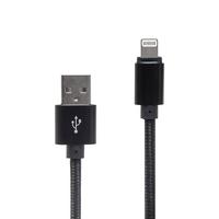 METAL ÖRGÜLÜ LIGHTNING USB DATA VE ŞARJ KABLOSU