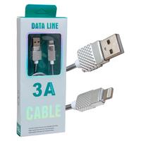 METAL YAYLI IPHONE LIGHTNING USB DATA VE ŞARJ KABLOSU 1 METRE