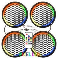 Pixel Ledli 16cm Hoparlör Kapak  4 Adet Animasyonlu PK-5650