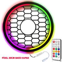 Pixel Ledli 30cm BASS  Hoparlör Kapak  1 Adet Animasyonlu PK-5672