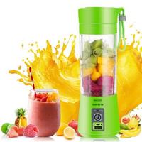 Portatif Taşınabilir El Blender 380 Ml Usb Şarjlı Yeşil