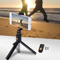 Sabitlenebilir Cep Telefon Tutucu Ayarlanabilir Taşınabilir 3 Ayaklı Tripod Selfie Çubuğu